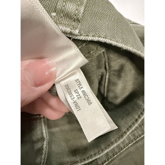 Madewell Women's Darted Barrel Pants Olive Green Size 27 - Picture 5 of 10